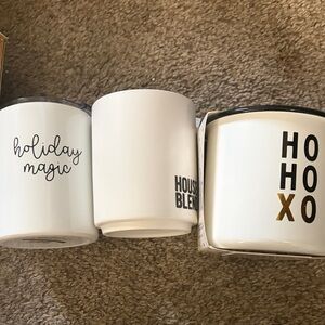 White Ceramic Coffee Mugs Set